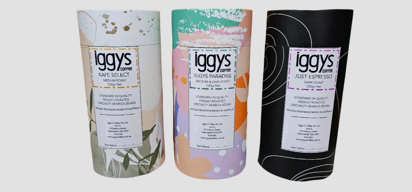 IGGYS COFFEE 3 x 250GR CYLINDER GIFT PACK